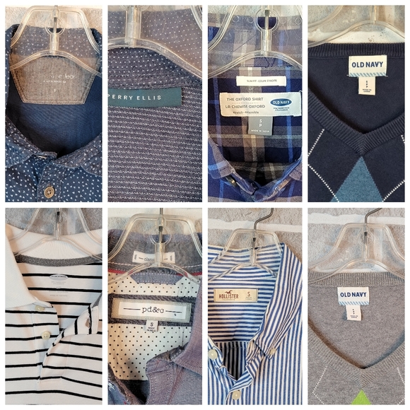 Perry Ellis Old Navy Hollister Calvin Klein Fashion Shades of Blue Bundle 9 pc - Picture 13 of 13